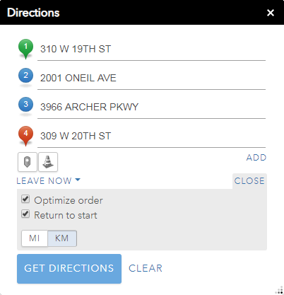 Direction Options